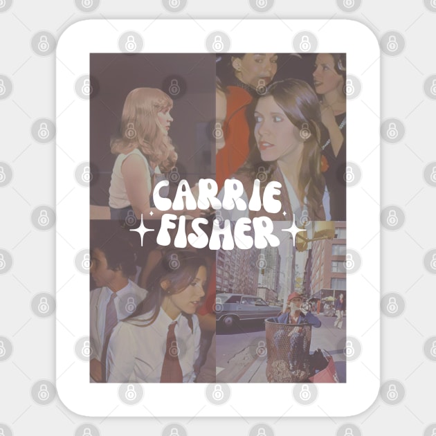 groovy aesthetic carrie fisher (perfect for your average Princess Leia organa stan) • star wars cast collection Sticker by shopanniekat